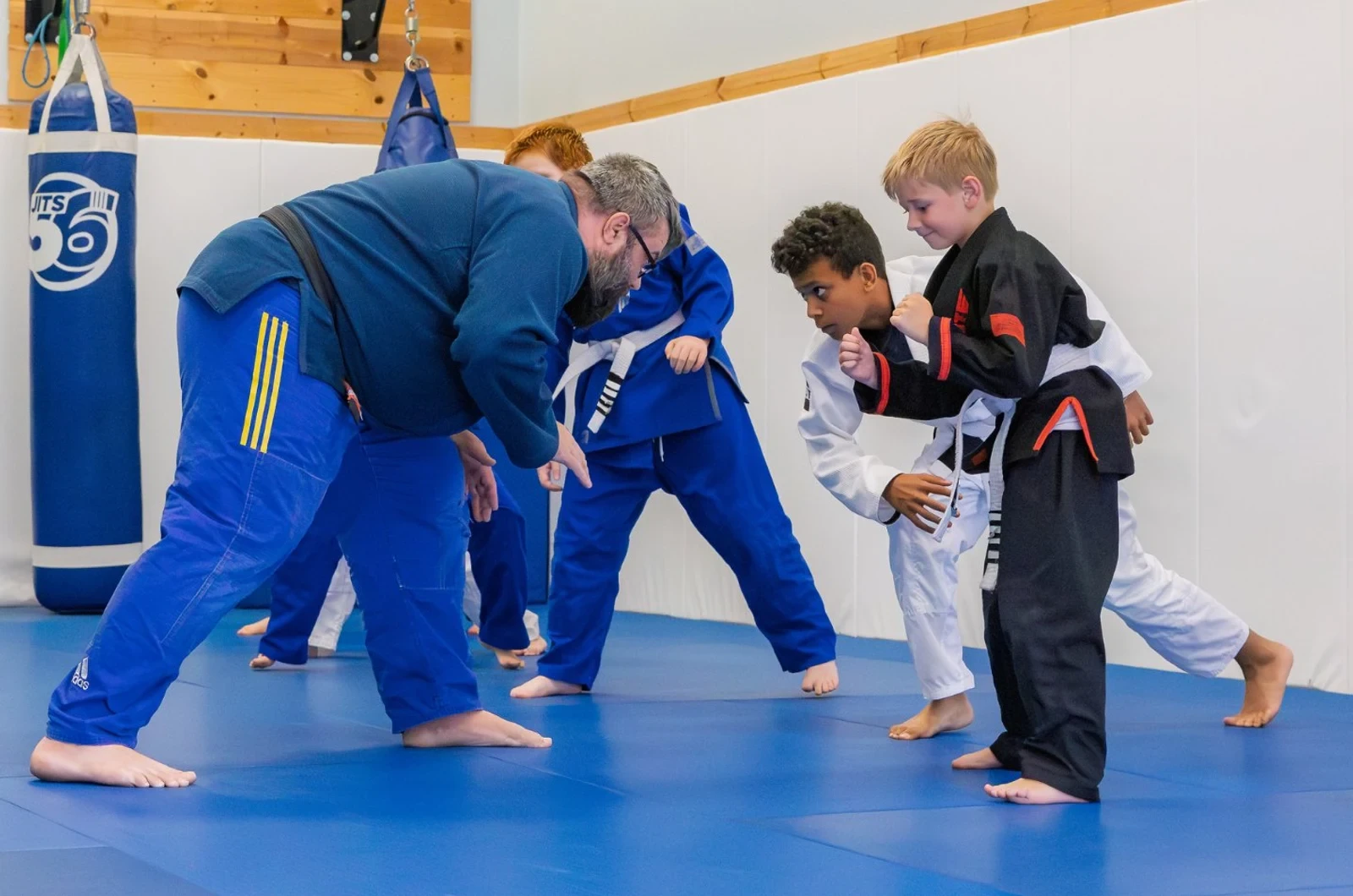 Kids making friends at Jits 56 Brazilian Jiu-Jitsu